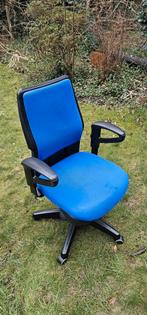 Chaise ergonomique plate sans sarb Steelcase Strafor, Comme neuf, Bleu, Chaise de bureau, Ergonomique