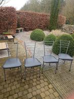 4 sièges, Maison & Meubles, Chaises, Enlèvement ou Envoi, Utilisé, Gris, Quatre