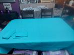 Tafelkleed van Tertio met 6 servietten. Turqouiseblauw, Enlèvement, Comme neuf
