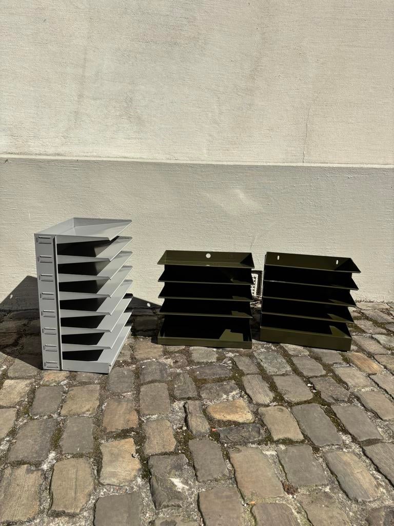 Metalen papierorganizers/bureauorganisers/documentenbakken, Ophalen, Gebruikt