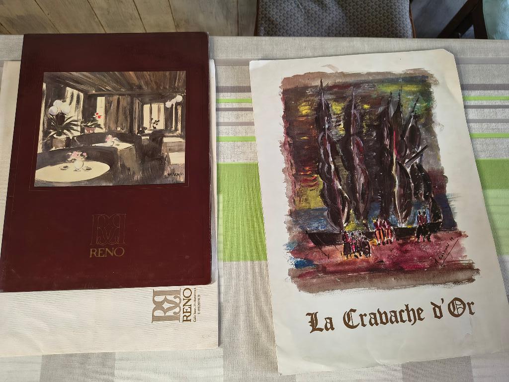 lot vintage mooie versierde menukaarten jaren 80 - 90, Verzamelen, Ophalen of Verzenden, Gebruikt