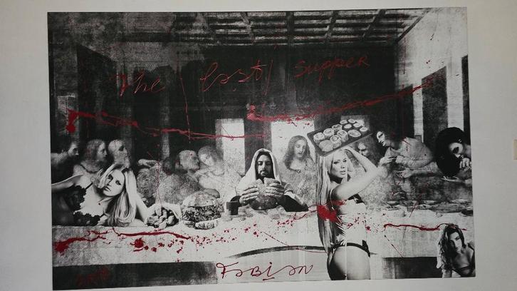 Het Laatste Avondmaal MEGA GROOT van Fabian  200 cm, Antiek en Kunst, Kunst | Schilderijen | Klassiek, Ophalen