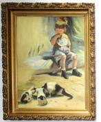 J. Den Otter Peinture à l'huile sur lin, signée., Enlèvement ou Envoi