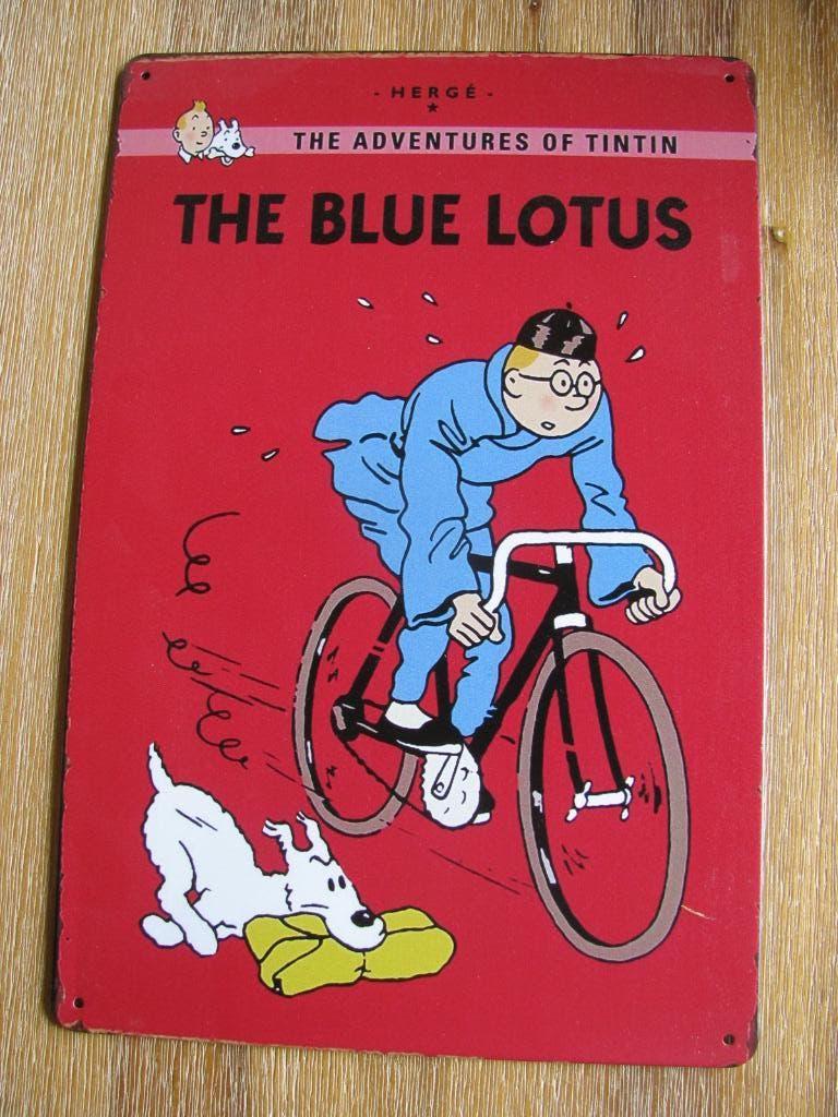 Tintin-plaque métal -neuf, Collections, Envoi, Tintin, Neuf