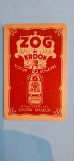 Carte à jouer Croon-draeck_ZOG Genever de Kroon_Rood_168, Enlèvement ou Envoi, Utilisé, Carte(s) à jouer
