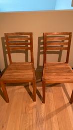 2 houten eetkamerstoelen, Enlèvement, Utilisé, Bois, Deux