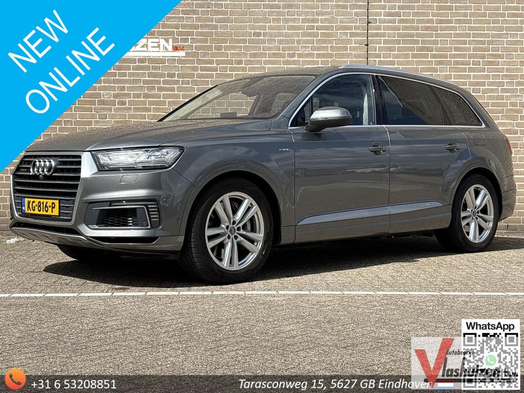 Audi Q7 3.0 TDI e-tron quattro Premium | Pano | Leder | 360, Auto's, Automaat, Zwart, 48 g/km, Bedrijf