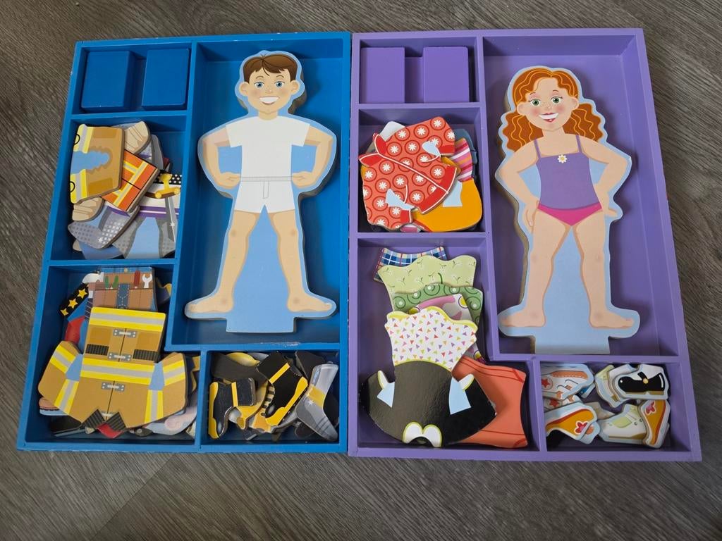 Melissa & Doug magnetische aankleedpop Billy & Maggie, Ophalen