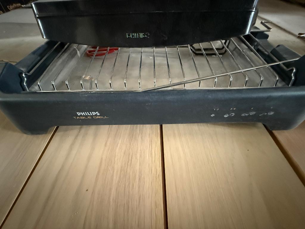 Eerste bbq tafelgrill philips nieuwstaat 2 x gebruikt, Ophalen, Tafelgrill