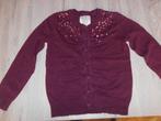 bordeau cardigan maat 128, Ophalen of Verzenden, Zo goed als nieuw, Meisje, Trui of Vest