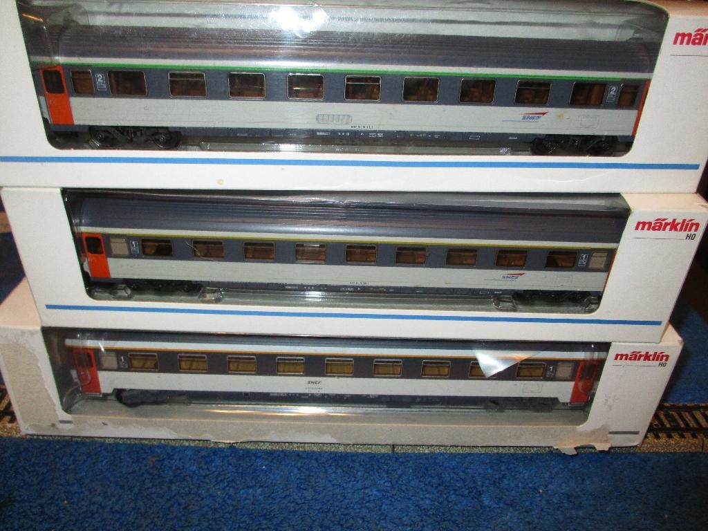 Marklin 3 wagons SNCF, Ophalen of Verzenden, Gebruikt, Wagon, Märklin