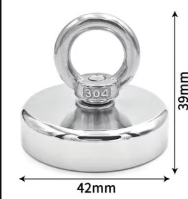 Neodymium magneet voor magneetvissen (61KG draagkracht), Ophalen of Verzenden, Nieuw