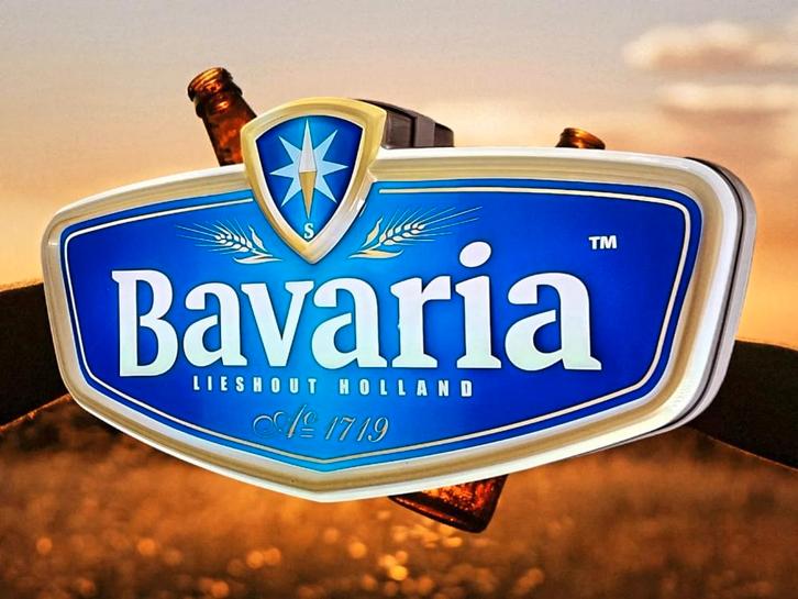 Grote dubbelzijdige lichtbak van Bavaria🍺, Verzamelen, Merken en Reclamevoorwerpen, Gebruikt, Lichtbak of (neon) lamp, Ophalen