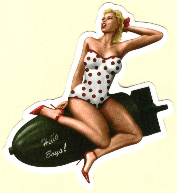 Pin Up Girl Hello Boys sticker #205, Verzamelen, Stickers, Nieuw, Verzenden