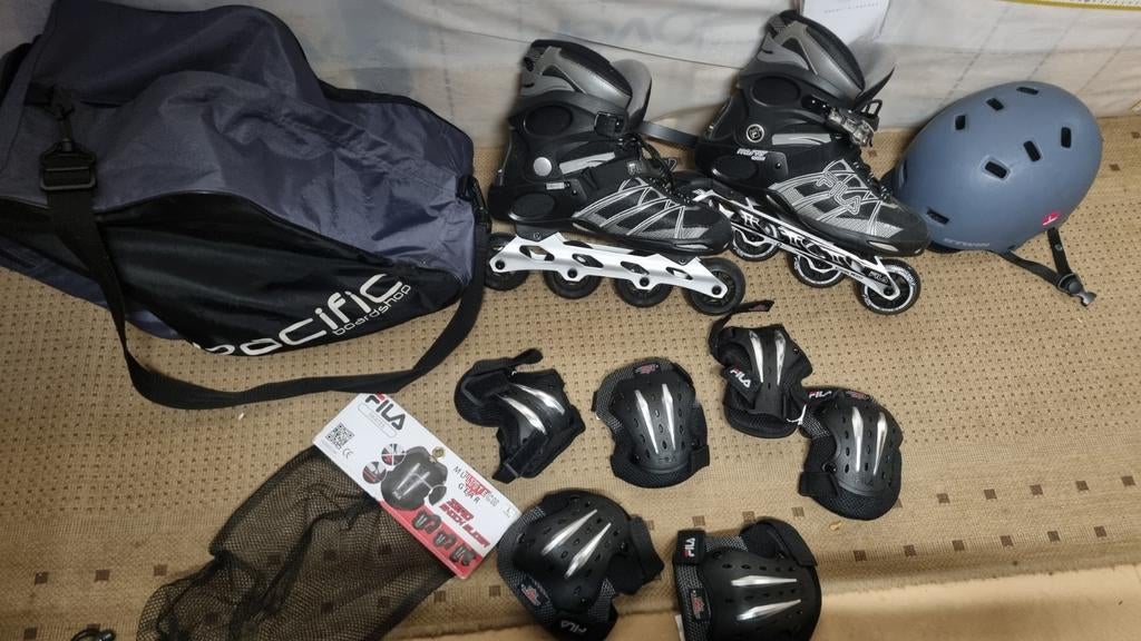 Inline Skates Fila maat 45 + beschermingset, Sport en Fitness, Skeelers, Heren, Nieuw, Inline skates 4 wielen, Ophalen