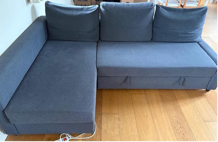 Canapé-lit FRIHETEN – gris foncé (avec rangement), Maison & Meubles, Canapés | Salons, Utilisé, Banc d'angle, Trois personnes