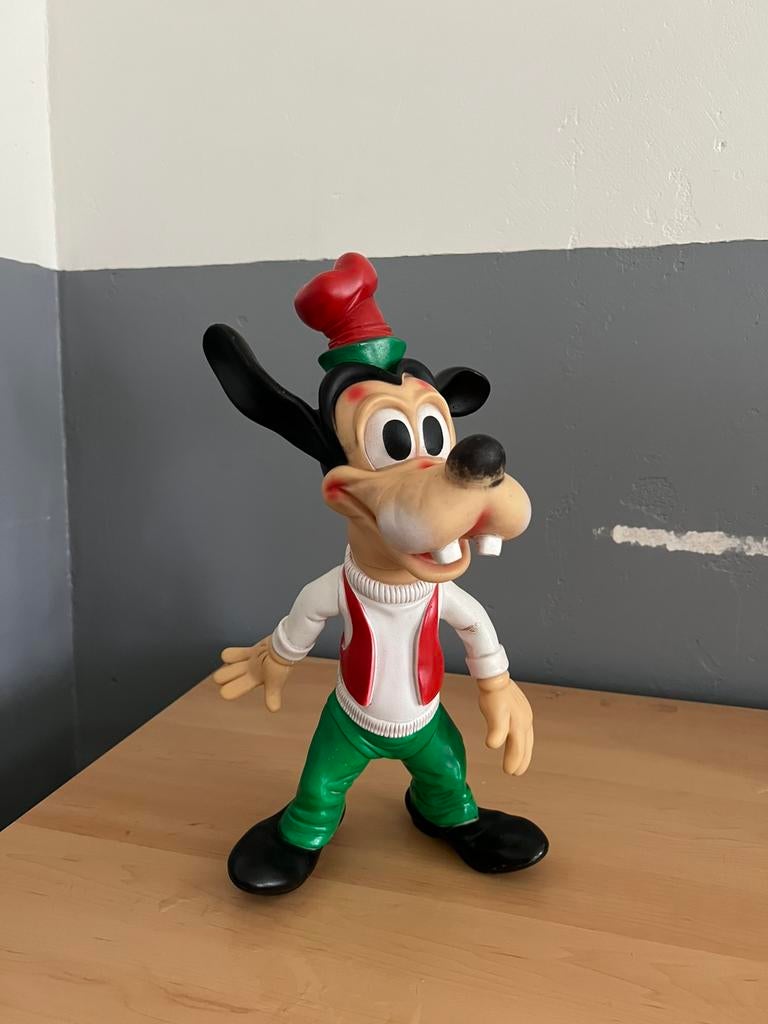 Goofy Walt Disney Vintage rubber pieppop/beest jaren 60, Ophalen, Zo goed als nieuw