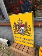 Panneau d'affichage émaillé postal allemand, Enlèvement, Utilisé, Panneau publicitaire