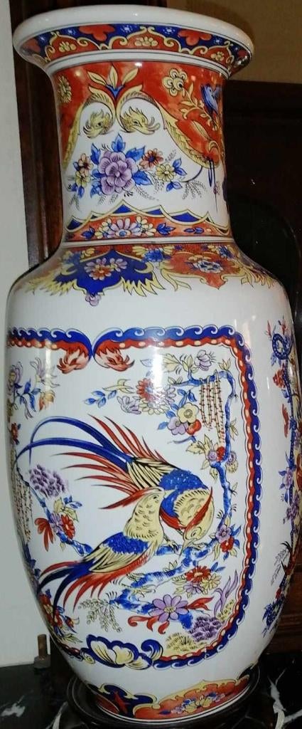 Antieke vaas met fazanten-Derevua, Antiek en Kunst, Ophalen