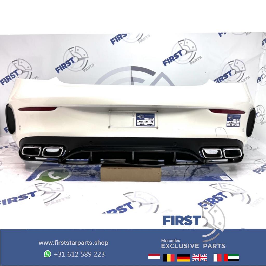 A205 C205 C63 C63S AMG ACHTERBUMPER COMPLEET PARELMOER WIT M, Gebruikt, -, Ophalen of Verzenden, Achter