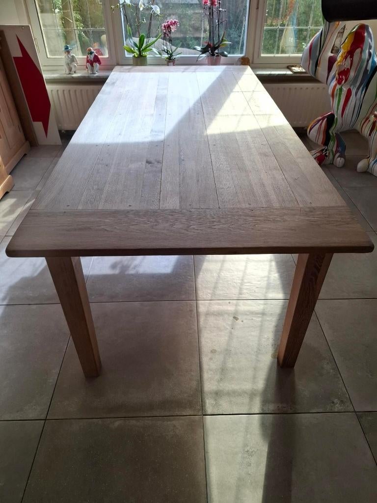 eiken tafel, Huis en Inrichting, Ophalen, Eikenhout, 200 cm of meer, 50 tot 100 cm