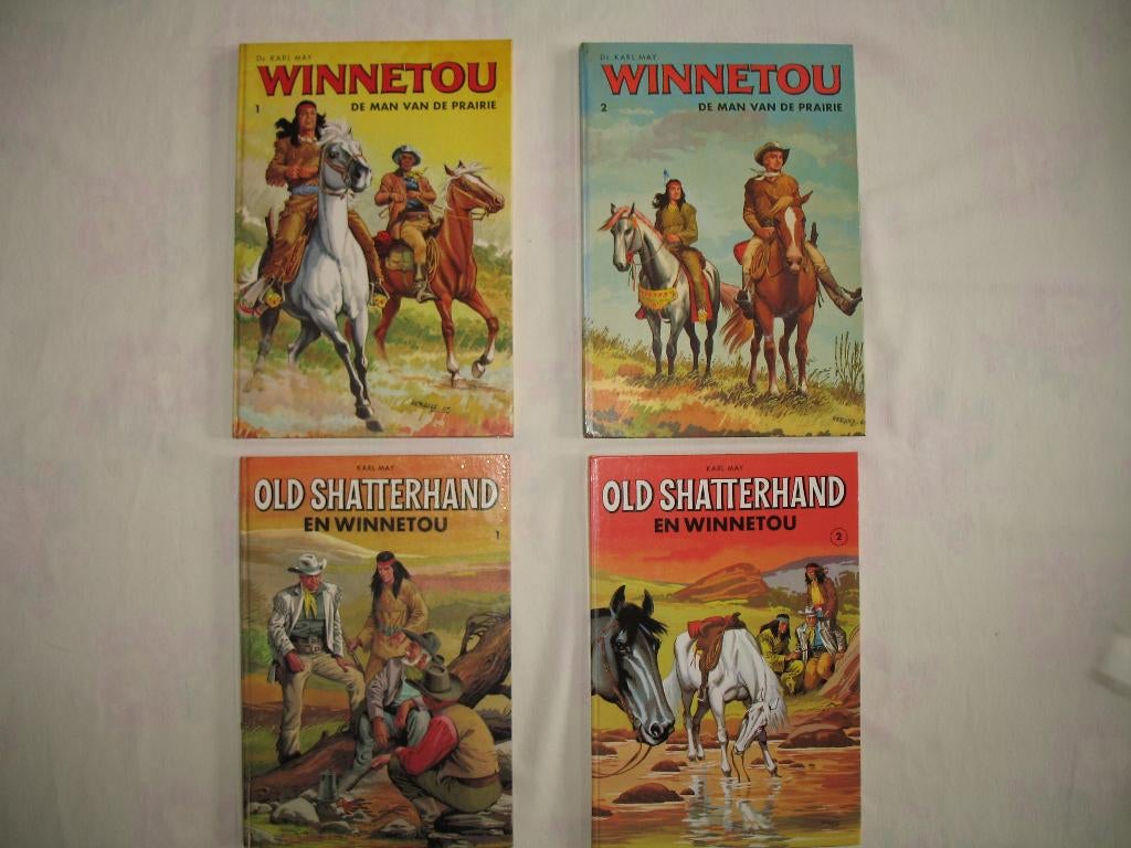 Winnetou en Old Shatterhand; 1ste druk, HC, 1965 - 1967, Boeken, Stripverhalen, Meerdere stripboeken, Ophalen of Verzenden