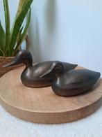 Vintage decoratieve eenden - bronzen look - set van 2, Antiek en Kunst, Ophalen of Verzenden