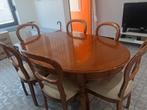 Table ovale en Merisier, allonges et 6 chaises, Antiquités & Art, Enlèvement