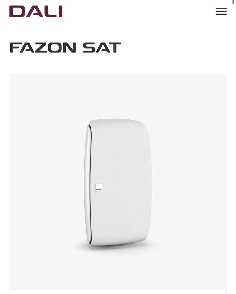 DALI Fazon Sat luidspreker x4, TV, Hi-fi & Vidéo, Enceintes, Neuf, Haut-parleurs Frontaux, Arrière ou Stéréo, 60 à 120 watts, Autres marques
