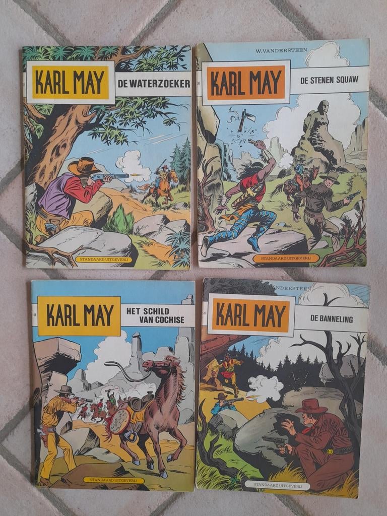 Lot van 10 strips Karl May - allen 1e druk, Boeken, Stripverhalen, Meerdere stripboeken, Ophalen, Gelezen, Willy Vandersteen