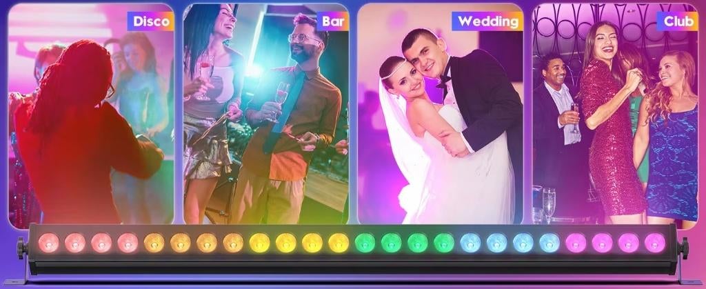 Nieuwe First Class 24 x 20W RGB Led Bar Spot, Muziek en Instrumenten, Ophalen of Verzenden, Nieuw, Licht, Geluidgestuurd