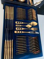 Antiek Hardvergolded gold 2 delige set bestek  23/24 karaat, Antiek en Kunst, Ophalen, Goud