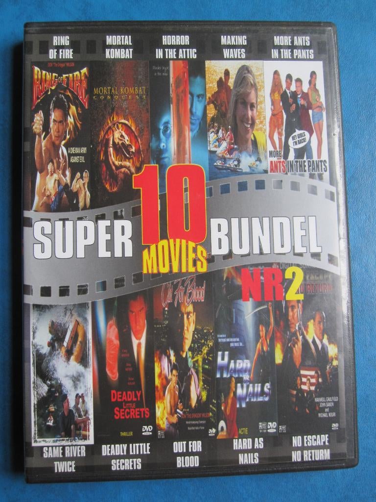 Super 10 Movies Bundel 2 (10 films op 2 disc), Cd's en Dvd's, Dvd's | Overige Dvd's, Zo goed als nieuw, Boxset, Vanaf 16 jaar