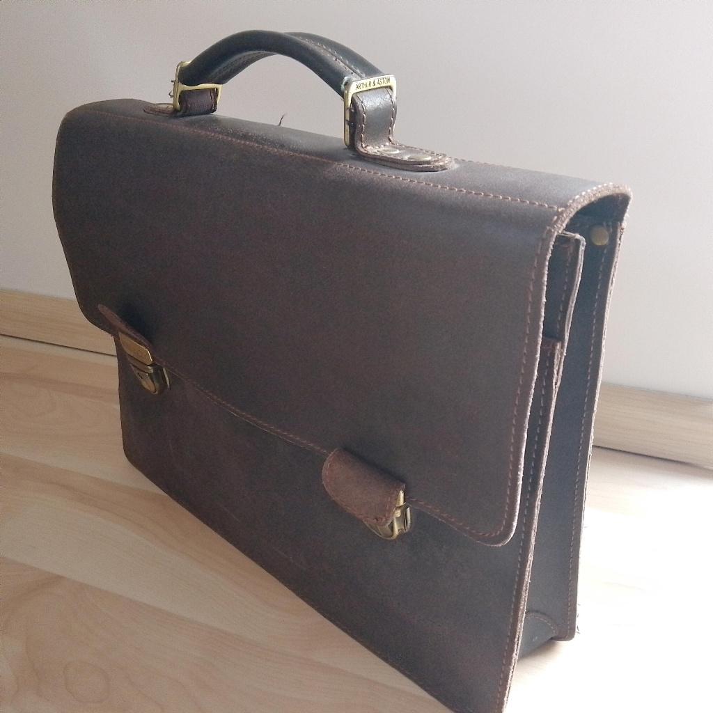 Te koop: lederen aktetas, Ophalen, 30 tot 40 cm, Minder dan 30 cm, Bruin