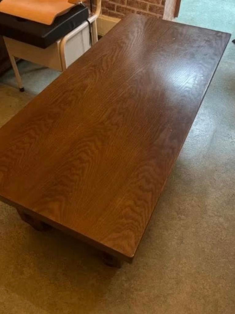 Table basse en chêne massif – 130 x 58 cm, Enlèvement, Comme neuf, Rectangulaire, Chêne