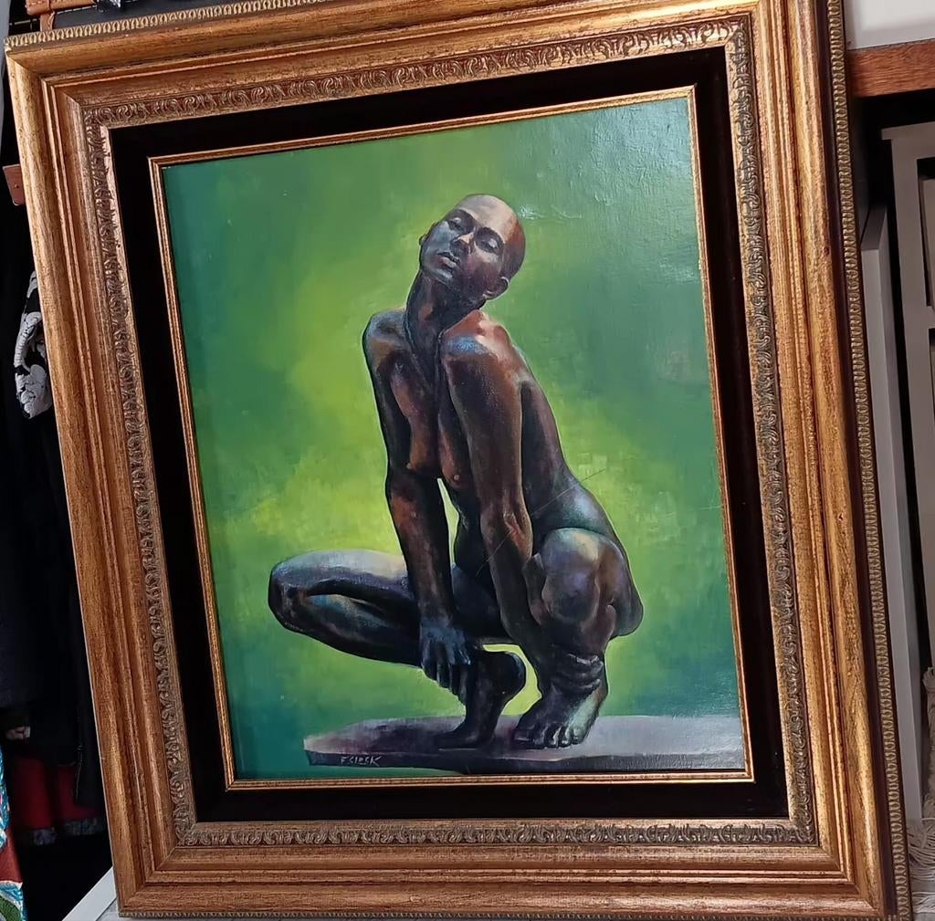 F. Slock schilder, Ophalen