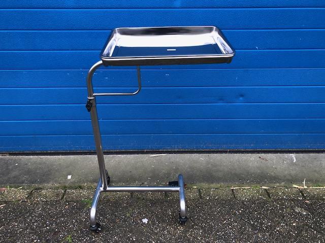 verrijdbaar instrumententafeltje RVS met losse bak, Divers, Orthèses