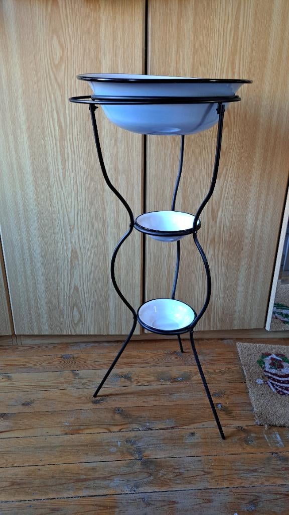 Vintage wasbak in staander, Ophalen