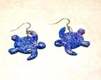 Boucles d'oreilles "Tortuga", Neuf, Enlèvement ou Envoi, Autres matériaux, Bleu