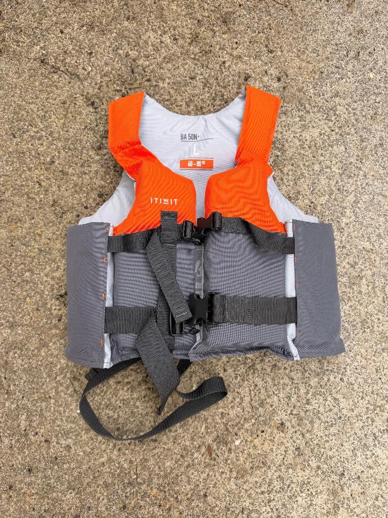 Gilet de sauvetage L Decathlon, Watersport en Boten, Watersportkleding, Nieuw, Reddingsvest of Zwemvest, Dame of Heer, Ophalen