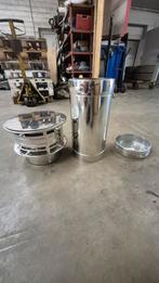 Trekkap plus rookkanaal inox, Ophalen, Inox