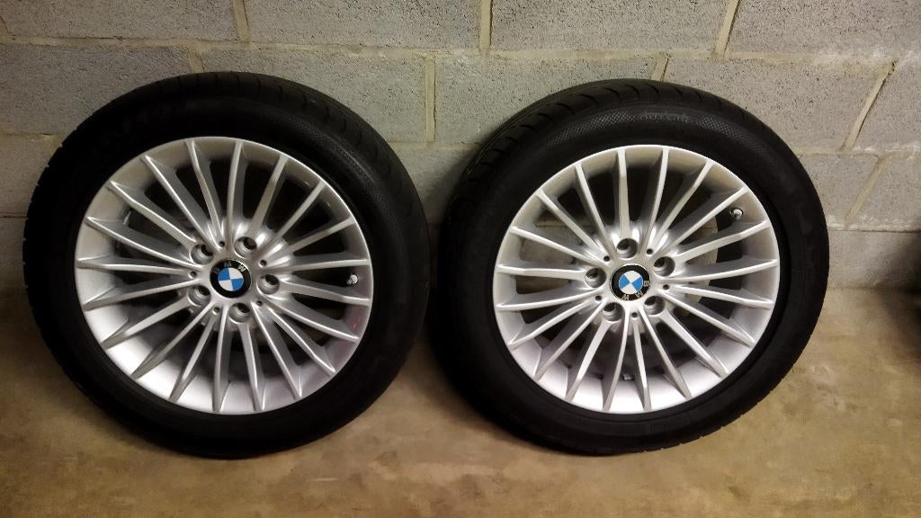 BMW 3reeks velgen met zomerbanden., Ophalen, Gebruikt, Banden en Velgen, 17 inch