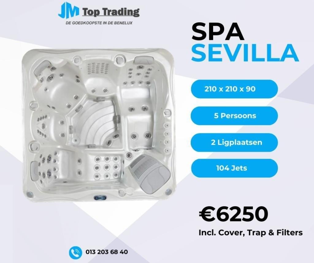 AquaLife Spa (jacuzzi) – Sevilla 210 x 210 5 pers. (Balboa), Tuin en Terras, Ophalen, Nieuw, Overige typen