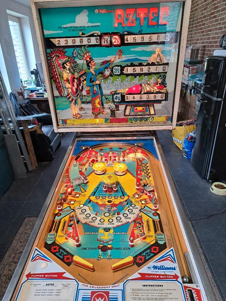 flipperkast Aztec williams, Verzamelen, Automaten | Flipperkasten, Gebruikt, Flipperkast, Williams, Ophalen
