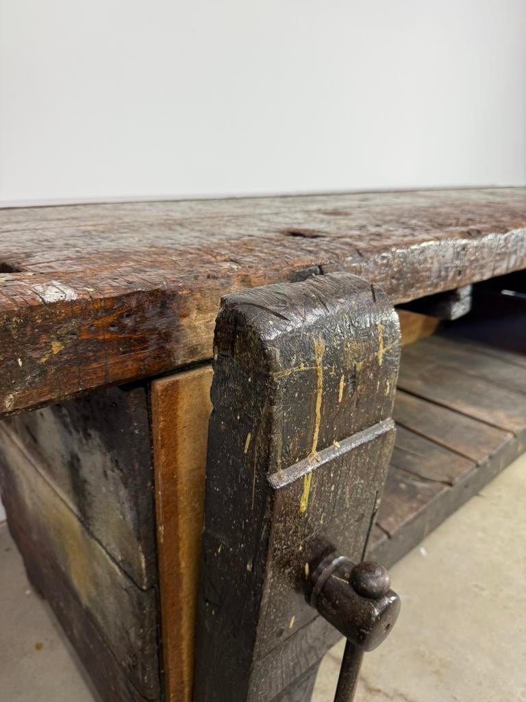 Masief eiken werkbank, Antiek en Kunst, Ophalen