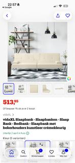 Zetel met slaap optie, Enlèvement, Comme neuf, Crème