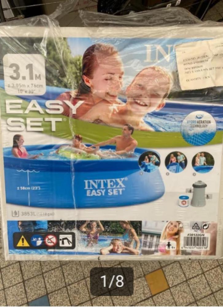 Intex zwembad + afdekzeil + toebehoren, Jardin & Terrasse, Accessoires de piscine, Neuf, Couverture de piscine, Enlèvement