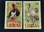 Lituanie 1991 - oiseaux - grue - cigogne noire, Affranchi, Enlèvement ou Envoi