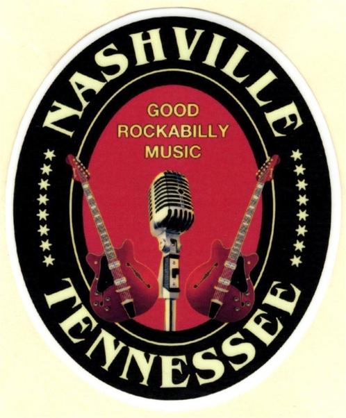 Nashville Tennessee Rockabilly sticker, Collections, Musique, Artistes & Célébrités, Neuf, Envoi