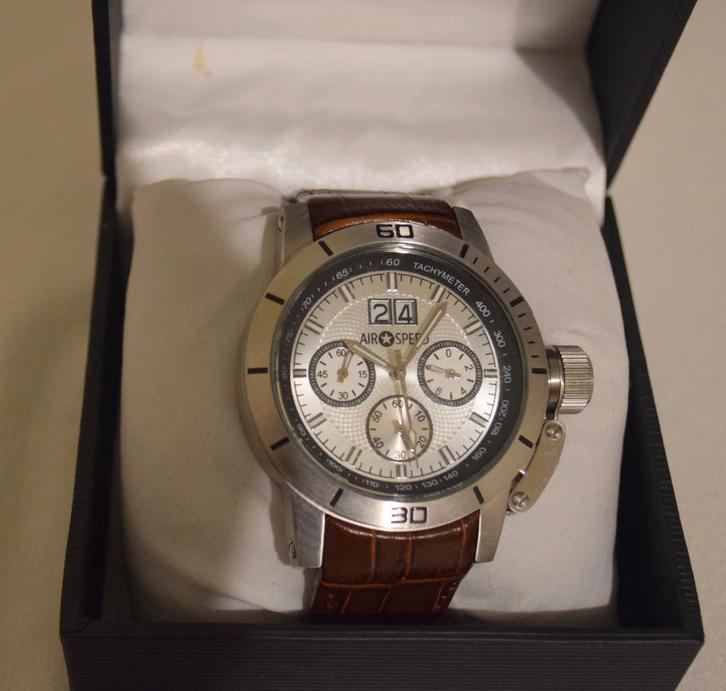 Heren Horloge als nieuw, Handtassen en Accessoires, Horloges | Heren, Zo goed als nieuw, Polshorloge, Overige merken, Overige materialen